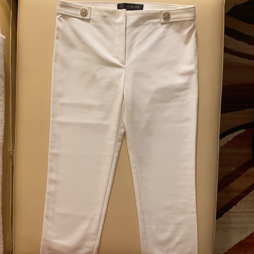 Versace white pants Italian size 38 stretching - Picture 2 of 5